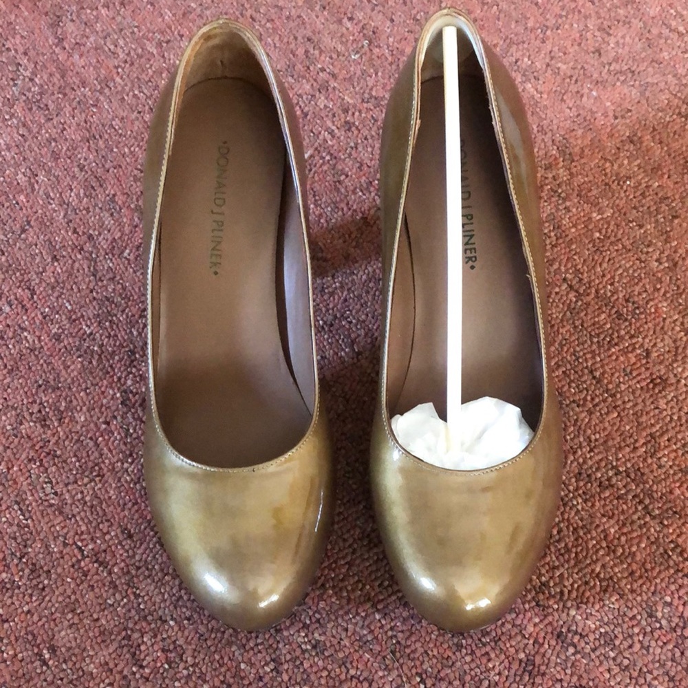 COPY - Donald J. Pliner Evie Patent/Snake Print Heels